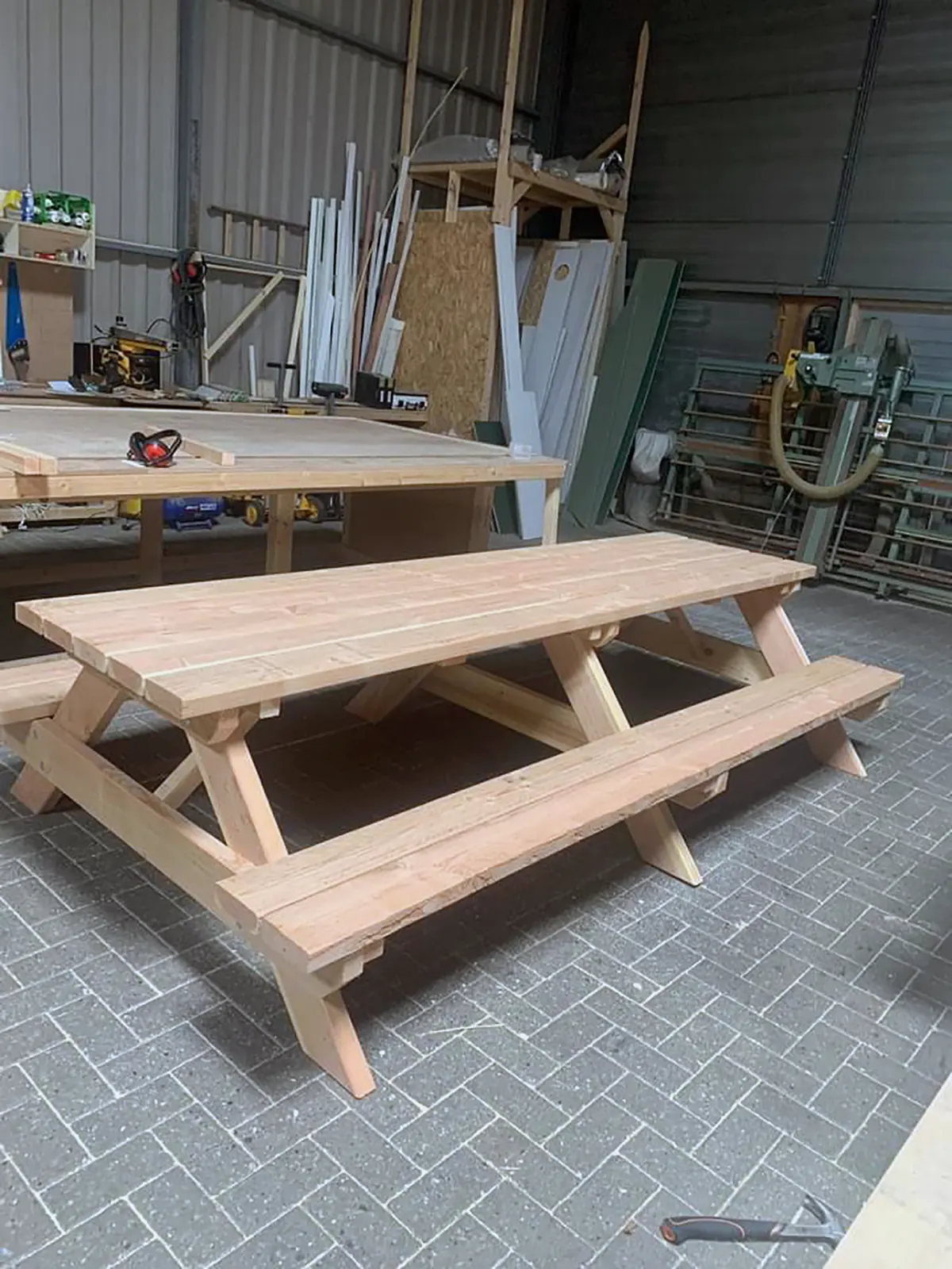 Douglas picknicktafel met houten poten - Afbeelding 6